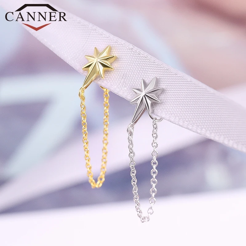 1pcs Gold Silver Color Lightning/Snake Chain Stud Earrings for Women 925 Sterling Silver Tassel Earrings Fashion Jewelry