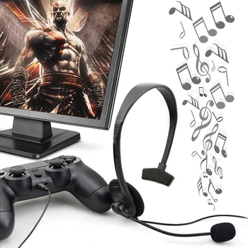 

Gaming Headsets for PS4 With VOL Headphones For Black Over ear Wired Single ear gamer headphones for PC