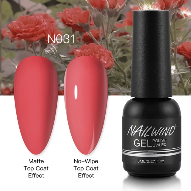 Nailwind Gel Nail Polish 8ml Semi Permanent Varnish Nail Art All for Manicure Need UV LED lamp Base Top coat Nails Gel Polish RE11-N031