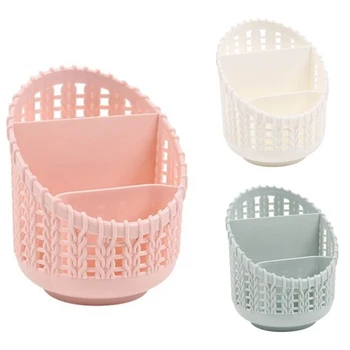 

Imitation Rattan Hollow Plastic Pen Holder Student Desktop Storage Box
