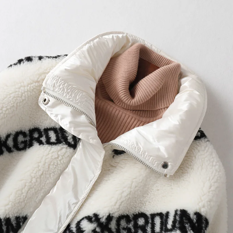Particles splicing feather velvet coat sheep fur coat integrated Mao Dong female haining fur new lambs