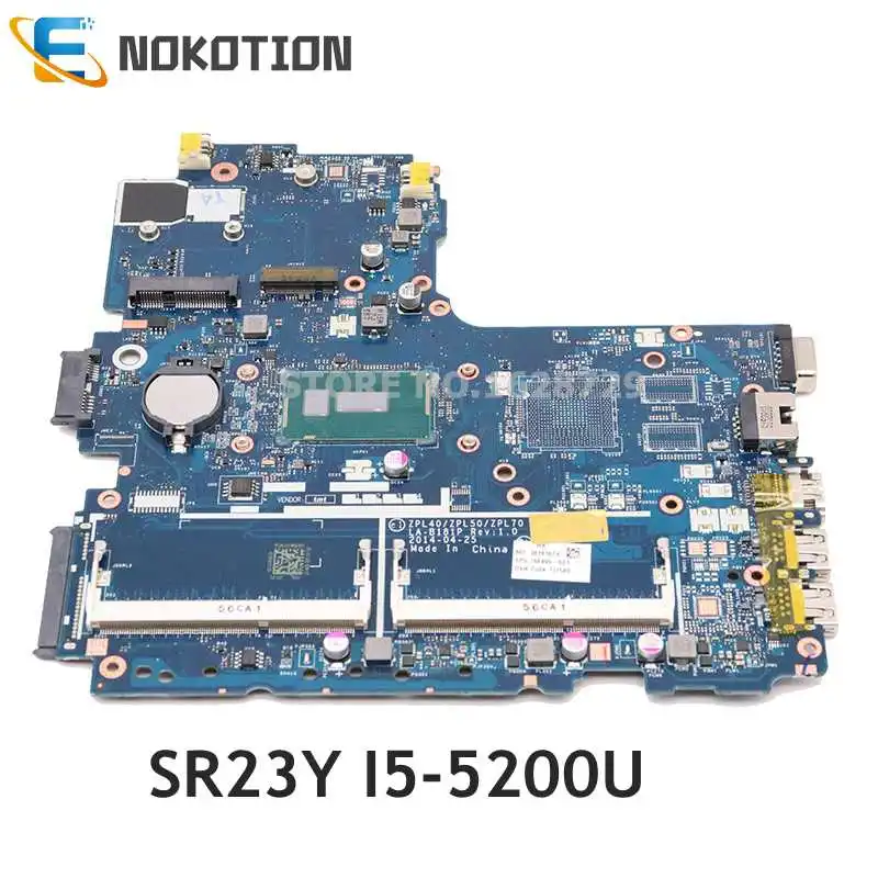 NOKOTION ZPL40 ZPL50 ZPL70 LA-B181P для HP ProBook 450 G2 Материнская плата ноутбука SR23Y I5-5200U Процессор