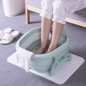 

Newly Collapsible Foot Spa Bath Tub Space-saving with Massaging Rollers Health Care for Tired Sore Feet VA88