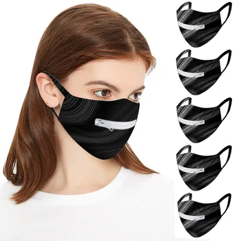 

Zipper Face Mask Ma$k Mascarilla Mascarar Cotton Face Mask Mascarar Activated Carbon Mask Washable And Reusable Lot Maska 2020