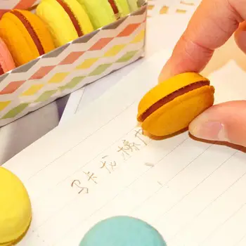 

5 pcs/set Macaron Color Erasers Cute Filling Cake Rubber Eraser for Pens Kids Gift Novelty Stationery Office School