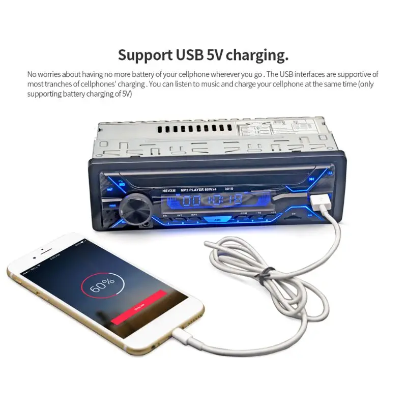 Bluetooth Car MP3 Player Audio Stereo Car Radio 12V