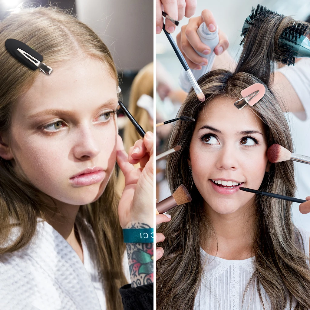 4x Plastic No Bend Hairclips Headwear Barrette Bangs Styling Tool No Mark Clamps