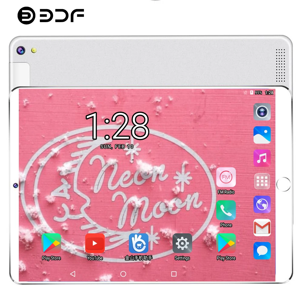 BDF 10 дюймов планшетный ПК 4 ГБ/64 ГБ Android 7,0 ips 1920*1200 Восьмиядерный планшетный телефон Встроенный 3g/4G LTE Android ноутбук планшет 10 10,1
