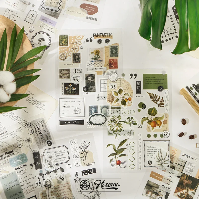 Plants Flower Stickers To Do List Season Decorative Scrapbooking Label Diary Stationery Gift Girl 8 Design | Канцтовары для офиса