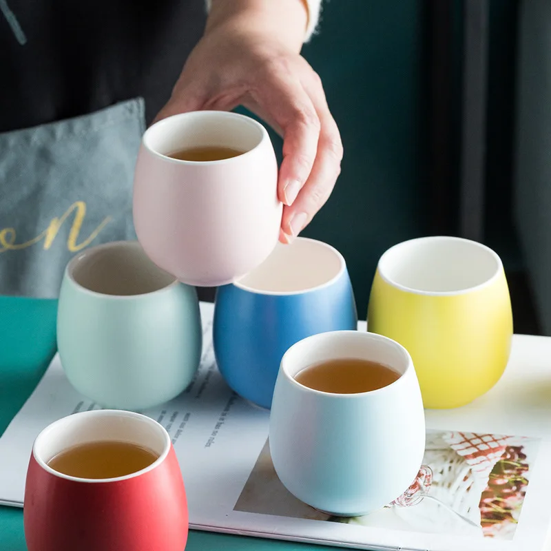Nordic Color Glaze Ceramic Cup Hotel Household Matte Coffee Milk Flower Tea INS Couple Small Cups | Дом и сад