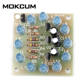 

DIY Blue 12PCS LED Circular Lamp Suite Light Kit Fun Electronic Parts LED Module