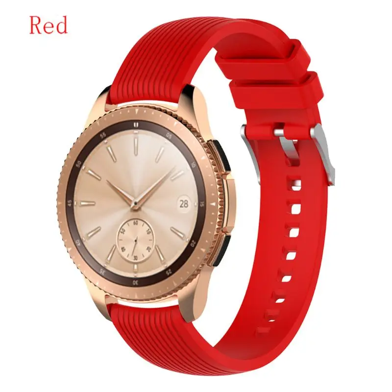 20mm Soft Silicone Watch Band Sports Wrist Strap for Sam-sung Ga-laxy Watch 42mm