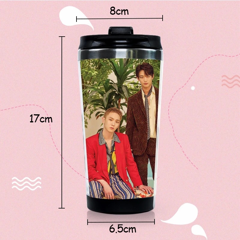 Kpop SHINee 6-й альбом чашка для воды из нержавеющей стали K-pop SHINee двухслойная чашка бутылки для поклонников Коллекция подарков