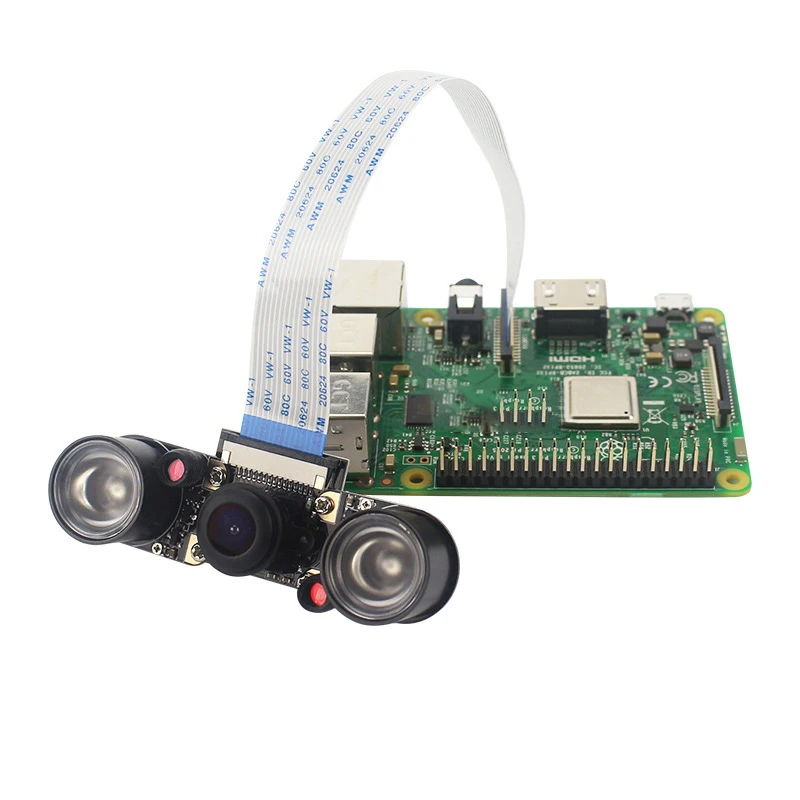 

Raspberry Pi Smart Webcam Infrared Night Vision Surveillance Fisheye Wide Angle 500w for Raspberry Pi 2B/3B/3B
