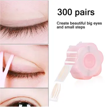 

300pcs Mixing Mesh Double Eyelid Sticker Makeup Waterproof Long Lasting Big Eyes Invisible Strong Adhesive Eye Lid Tape Tool