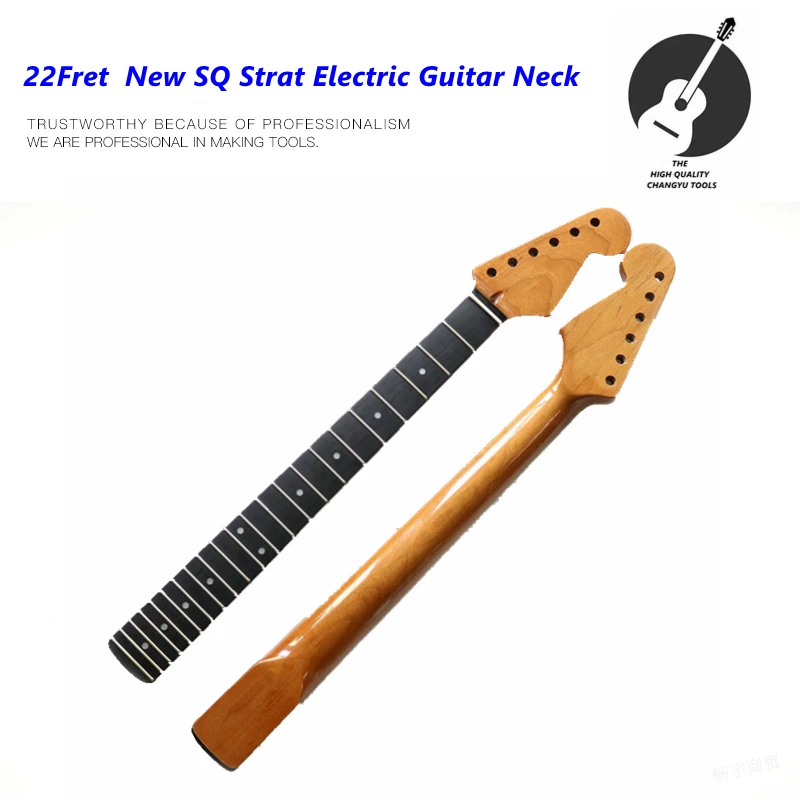 

New Strat Electric Guitar Neck Bright light black wood fingerboard SQ guitar assembly replacement 22Fret Guitar accessories