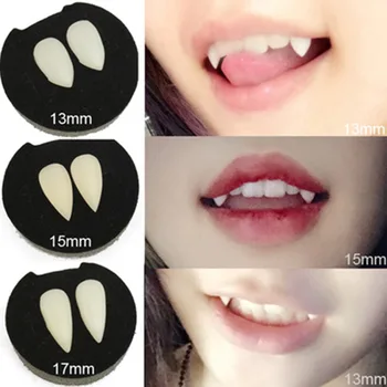 

1 Pair DIY Environmentally Friendly Resin Halloween Costume Props Party 4 size Dentures Props Vampire Teeth Fangs