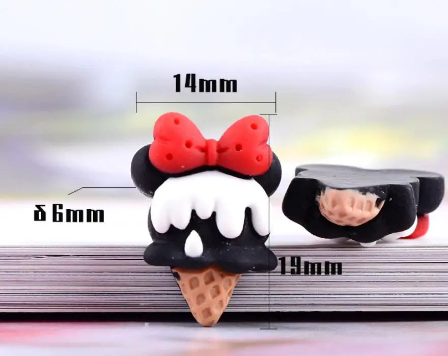unicorns Ice Cream Simulation Fake Food Flat back Resin Cabochons Scrapbooking for hair Bows Decor DIY Craft Accessories