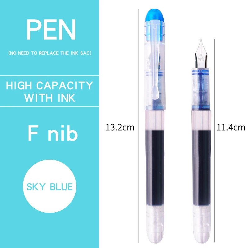 Vibrant Ink Fountain Pen Set - 8 Color Collection for Office & School - Stylish & Elegant Writing Essentials