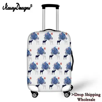

Thicker Travel Luggage Protective Cover Suitcase Christmas Elk Printing Case Travel Accessorie Baggag Elastic Luggage Cover