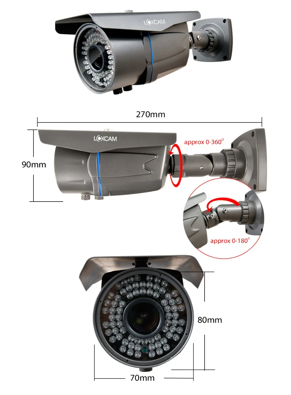 LOXCAM H.265 4MP 48V POE ip-камера IP66 In/уличная Водонепроницаемая 4MP Onvif P2P 2,8-12 мм варифокальный зум CCTV камера наблюдения