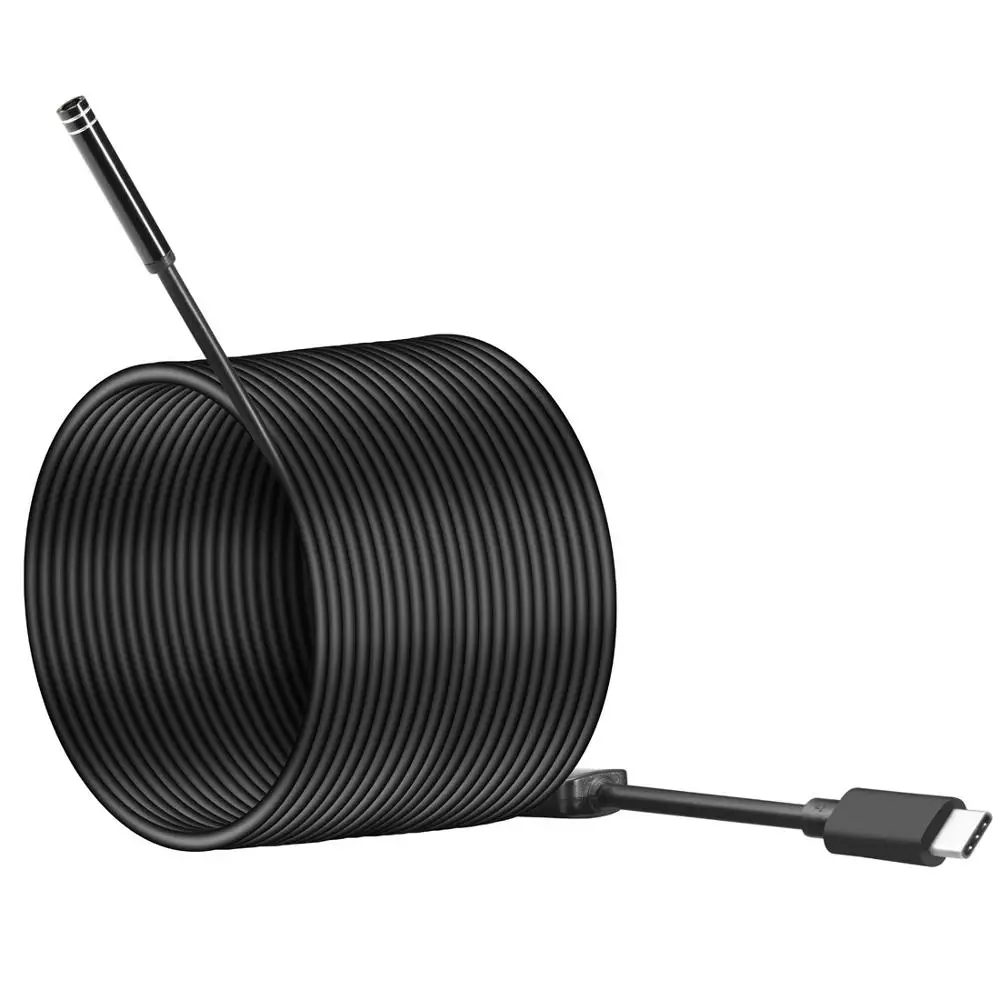 

Type c Endoscope Camera 5.5mm USB Borescope 480P Flexible Inspection Snake Camera for Car Pipe Repair Android Smartphone PC-10m