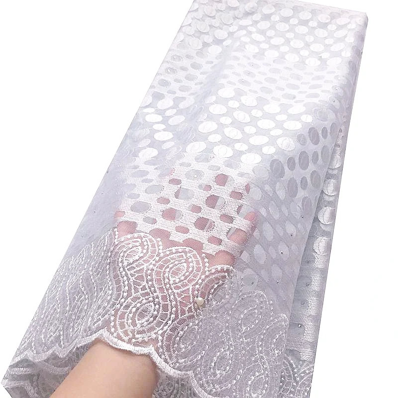 2020 белые нигерийские Свадебные кружева высокого качества тюлевые кружевные