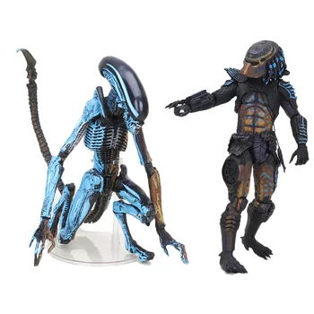 

18cm NECA Alien vs. Predator AVP Horror Predator2 blue Alien 3 PVC Action Figure Model Toy