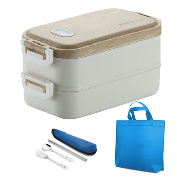 

White Japanese Portable Lunch Box 304 Stainless Steel Leak-proof Picnic Office School Food Container Microwavable Bento Lunchbox