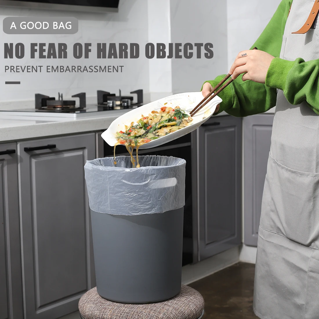 

One hundred household garbage bags packed with thick environmentally friendly materials, degradable large capacity thickened