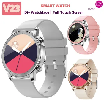 

V23 Smart Watch Men Women smart Bracelet Full Screen Touch Waterproof Heart Rate Blood Monitor Sport Smartwatch for iOS Android