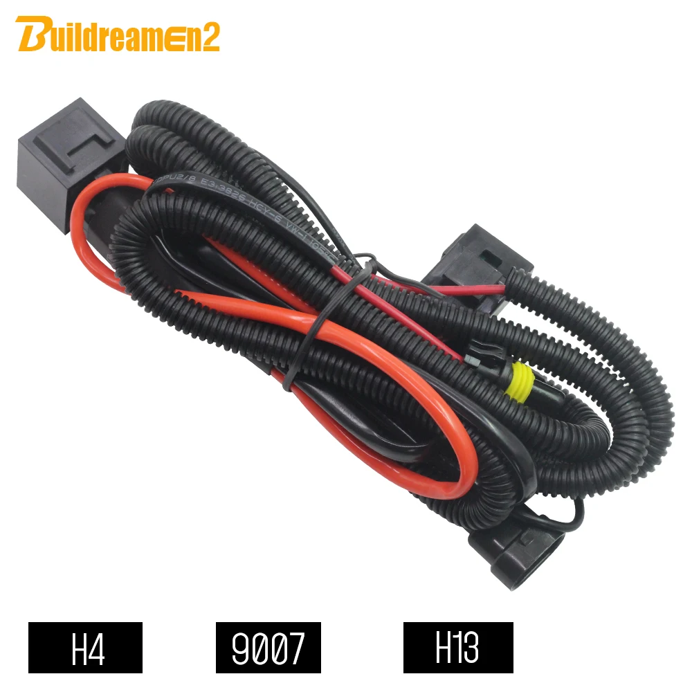 Buildreamen2 H4 H4-3 9007 9007-3 H13 HID ксеноновое реле жгут проводов 12 В кабель управления
