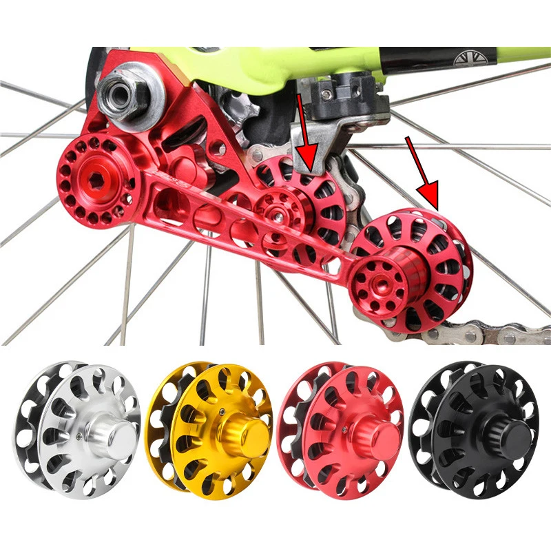 Al 7075 2/3/6 Velocità Pieghevole Bici Deragliatore Posteriore Guida Tendicatena Guida Catena Bicicletta Puleggia Ruota Per Bici Pieghevole Brompton