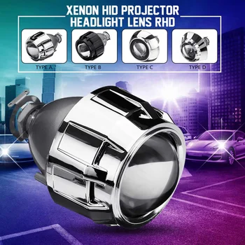 

1pc Universal 2.5" Car Motorcycle Bi-xenon HID Projector Lens Shell RHD For H4 H7 Headlight