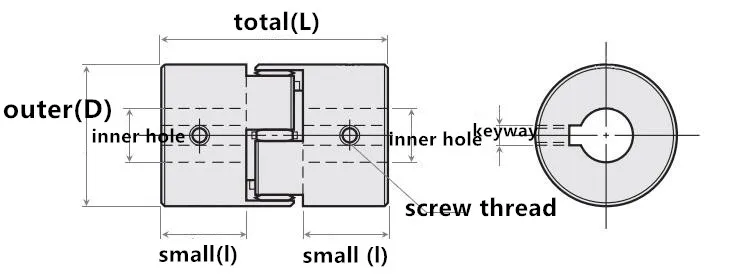 alto, Dud5L51, furo interno, 10, 12, 14,