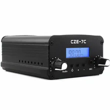 1 Вт/7 Вт стерео аудио FM передатчик Радио вещательная станция PLL+ профессиональная антенна+ блок питания+ аудио кабель 12 В 3A