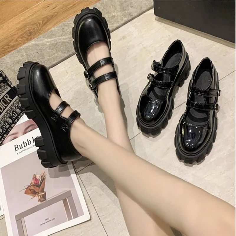 

2020 popular women's shoes new autumn Lolita lo shoes Japanese jk small leather shoes student uniform retro Gothic single shoes