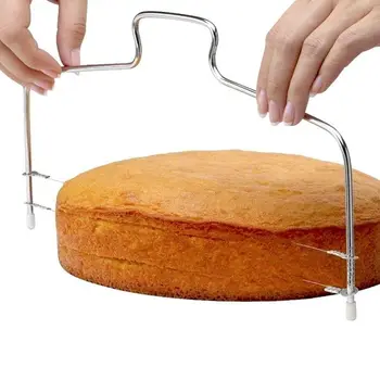 

1PC Stainless Steel Adjustable Wire Cake Cutter Slicer Leveler DIY Cake