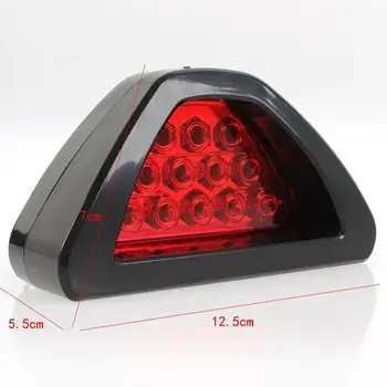 

Universal F1 Style Triangle 12 LED Car Rear Stop Tail Lamp Triangle Brake Light 12V Red High Quality And Brand New Brake Light