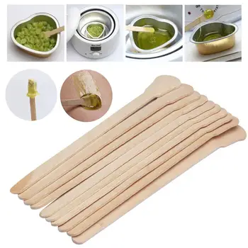 

10pcs Wooden Waxing Wax Body Hair Removal Sticks Applicator Spatula