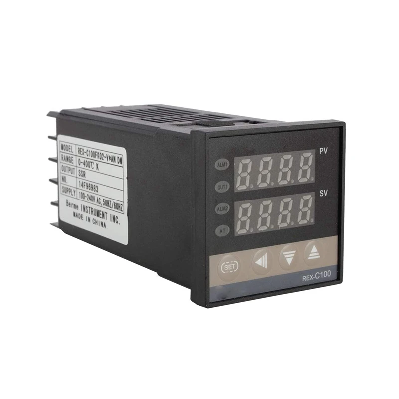 Goede TOP Digital PID Temperature Controller Kit Dual Digital Display REX C100 Thermostat + 40Da SSR Relay+ K Type Probe Sensor