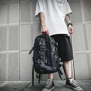 

Fashion Street Hip Hop Men Backpack Multifunction Oxford Travel Cloth Bag Weekend Travel Backpack Teenage School Backpack DF495