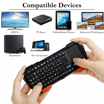 

Bluetooth Keyboard with Multi-Touch Touchpad with USB Cable Wireless Small Keyboard for Windows Tablets Portable Keyboard Small
