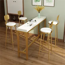 Нордическое твердое дерево, кованое железо, барный стол на стенке, высокий стул, барный стол и стул, комбинированный, кофейня, чайный магазин