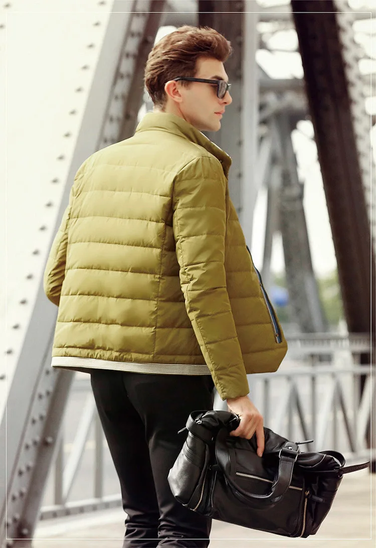 [Cost] Thin Cold-proof down Jacket Men Winter Short Light Coat Men's Fashion Version Outer Wear