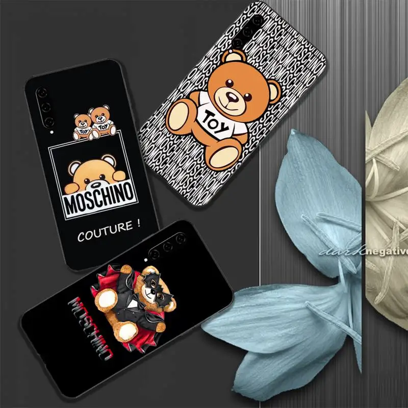 

Maiya MOSCHINO baer black Silicone cover case for Xiaomi mi A1 A2 6 8 9 t pro 10 lite note 3 Mix 2 2s MAX 2 3 funda