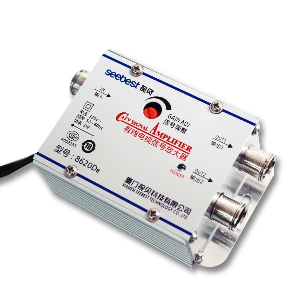 AC 220V 2 Way кабель catv усилитель телевизионного сигнала Усилитель антенный усилитель набор сплиттеров широкополосный домашний телевизионное оборудование 45 МГц до 860 МГц