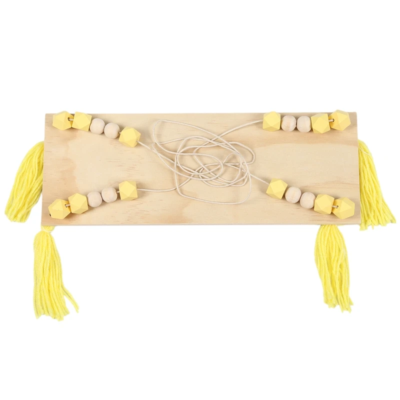 Nordic Children'S Decorative Tassel Storage Rack Wall Hanging Wooden Toy Model Baby Kid Room Decoration