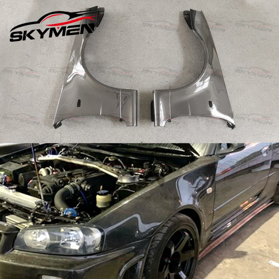 Переднее крыло из углеродного волокна для 98-02 R34 GTR Nismo Z-Tune защита боковых крыльев |
