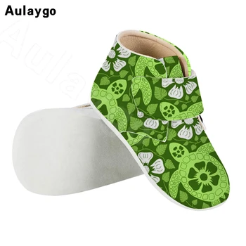 

Aulaygo Kids Sneaker Toddler Shoes Green Ocean Turtle Cartoon Pattern Toddler Shoes Girls Boy Casual Velcro Soft Bottom Flats